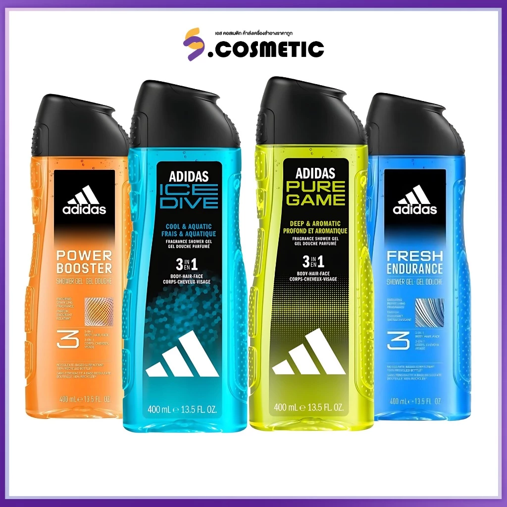Adidas อาดิดาส ชาวเวอร์ เจล ครีบอาบน้ำสำหรับผู้ชาย 400 มล.