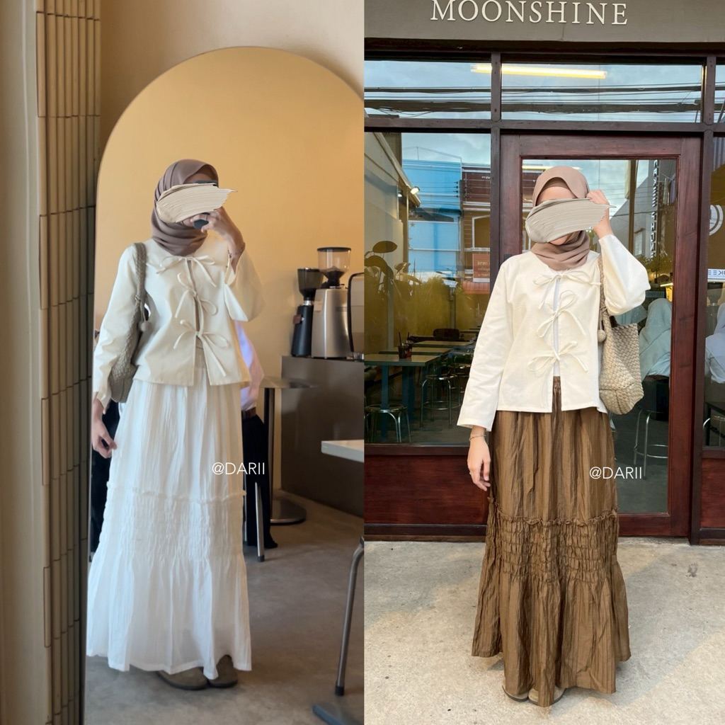Flora Skirt | กระโปรงยาว เอวยืด