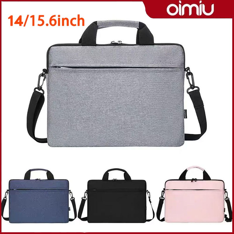 OIMIU กระเป๋าโน๊ตบุ๊ค 14/15.6 นิ้ว กระเป๋าแล็ปท็อปกันน้ำ มีสายสะพาย กันกระแทก ใส่ MacBook Notebook