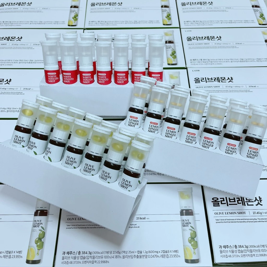 (🌼แท้ / พร้อมส่ง🌼) ลา-ทิบ-โอ-ลีฟ-เล-มอน-ช็อต [ ยกกล่อง 14 ขวด ]