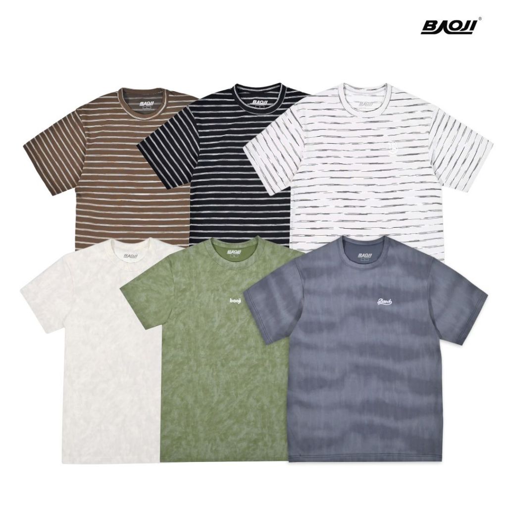 (ของแถมสุ่มไซส์) BAOJI เสื้อยืดโอเวอร์ไซส์ Oversize Unisex เสื้อยืดผู้ชาย เสื้อยืดผู้หญิง ผ้าคอตตอน ทรงหลวม ใส่สบาย