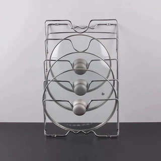 ใหม่มัลติฟังก์ชั่นห้องครัวติดผนังชั้นวางฝาหม้อ (5 ชั้น)