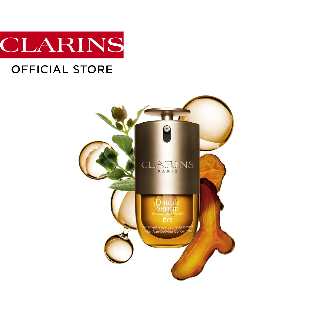 Clarins Double Serum Eye บำรุงผิวรอบดวงตา ลดริ้วรอย ดูแลใต้ตาหมองคล้ำ