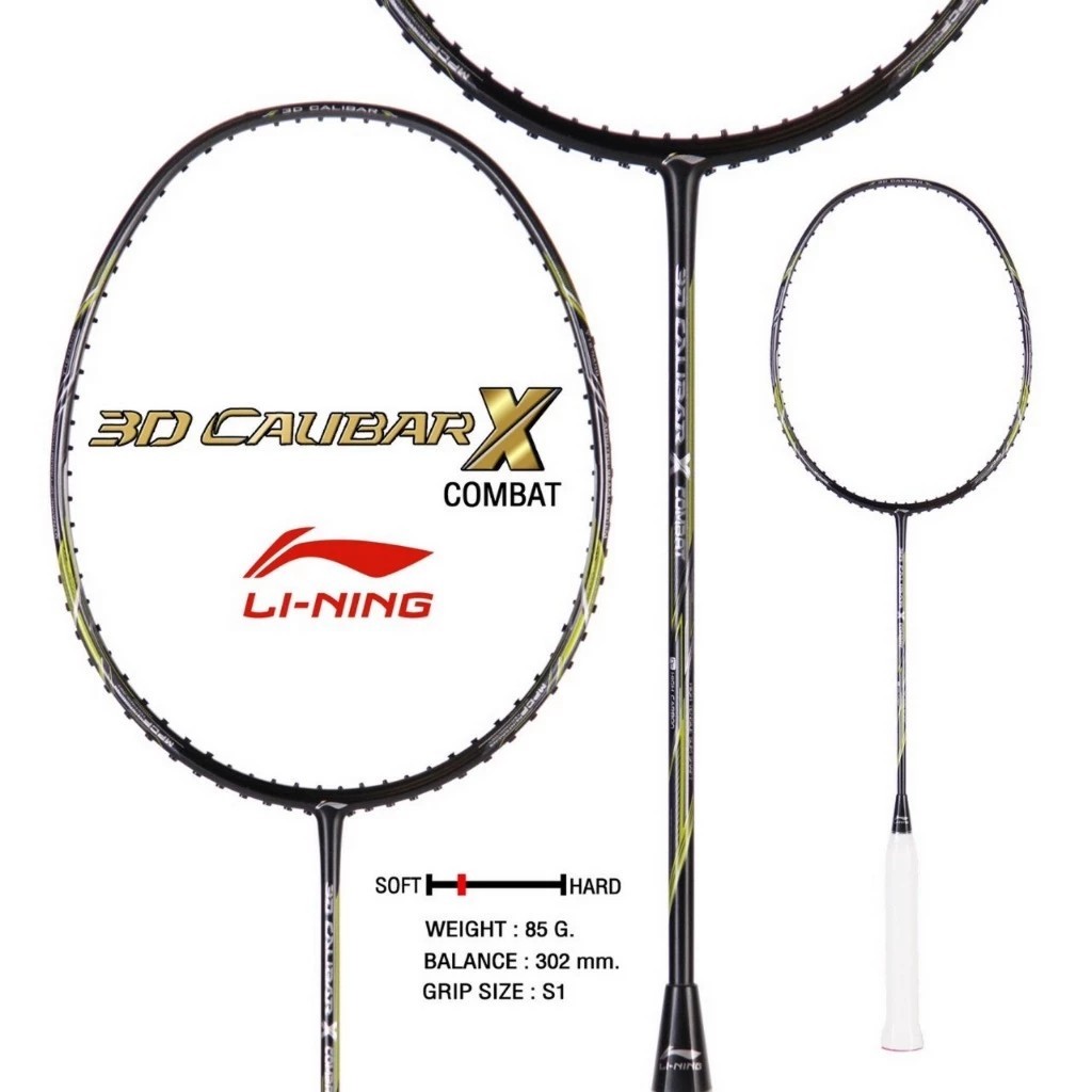 ไม้แบดมินตัน LI-NING 3D CALIBAR X COMBAT GREEN แถมเอ็น(V5) พันด้าม ซอง **โปรดอ่านรายละเอียดก่อนสั่ง**