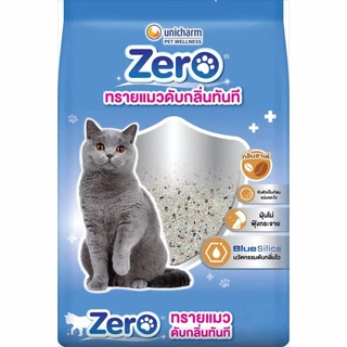 Unicharm Zero ซีโร่ ทรายแมวเบนโทไนท์ดับกลิ่นทันที นวัตกรรม Blue Silica ไร้ฝุ่น 99%