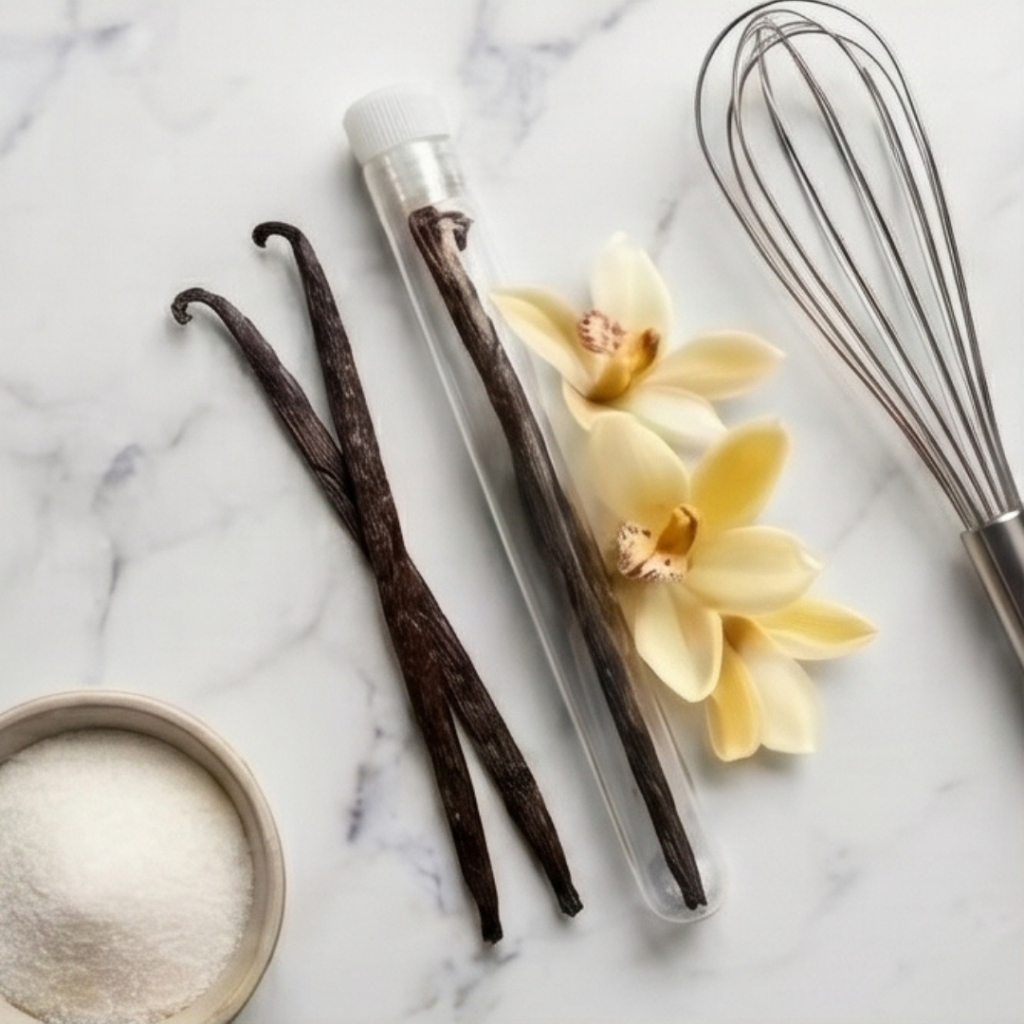 คุ้มมาก ฝักวนิลาเเท้ 100 % Madagascar Vanilla Bean Grade A+  ฝักอวบ เม็ดเยอะ หอมฟุ้ง สำหรับทำเค้ก/ไอศกรีม ขนาด 15-19CM