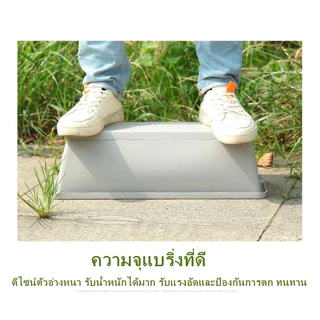 กระถางพลาสติกแบบยาว 43*19*15cm พร้อมถาด กระถางทรงสี่เหลี่ยม ปลูกผัก เรซิน