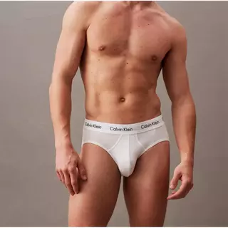 กางเกงในผู้ชายแพ็คCK 3 ชิ้น Icon Cotton Stretch ทรง Hip Briefสวมใส่สบาย ระบายอากาศได้ดี
