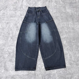 #587 (XS-6XL) กางเกงยีนส์ทรงบาเรล baggy สำหรับสาวอวบ กระบอกใหญ่ พร้อมส่งจากไทย ดูตารางไซส์ก่อนสั่งซื้อ
