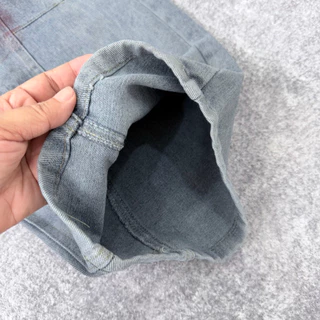 JINJEANS-3317 (XS-9XL) Barrel baggy Jeans กางเกงยีนส์ทรงหลวม กระบอกใหญ่ ขากว้าง สีสตอร์มเกรย์ (Storm Gray)