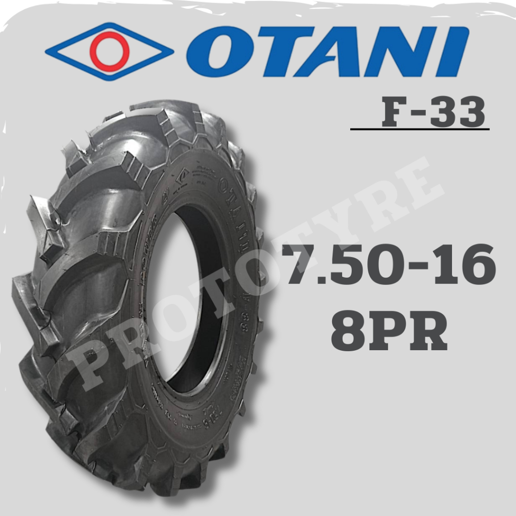 ยางรถไถ 7.50-16 8PR ยี่ห้อ OTANI รุ่น F-33