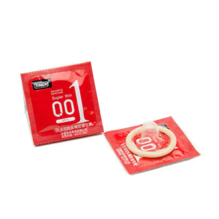 ถุงยางอนามัยรุ่นพิเศษบาง 0.01มม ขนาด 49-52มม ดำแดง (10ชิ้น/กล่อง) พร้อมส่ง