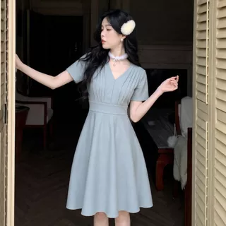 EVIOVIO (S-4XL) 🪺 ละมุนใจ! เดรสจีบอก Sweet Pleat งานตัดเย็บเนี๊ยบ ทรงสวยเป๊ะ เดรสสาวอวบ ชุดทำงานผู้หญิง พร้อมส่ง🌸✨