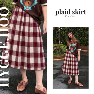 Hygge.H - กระโปรงสก๊อตยาว Vintage Style (Free size)