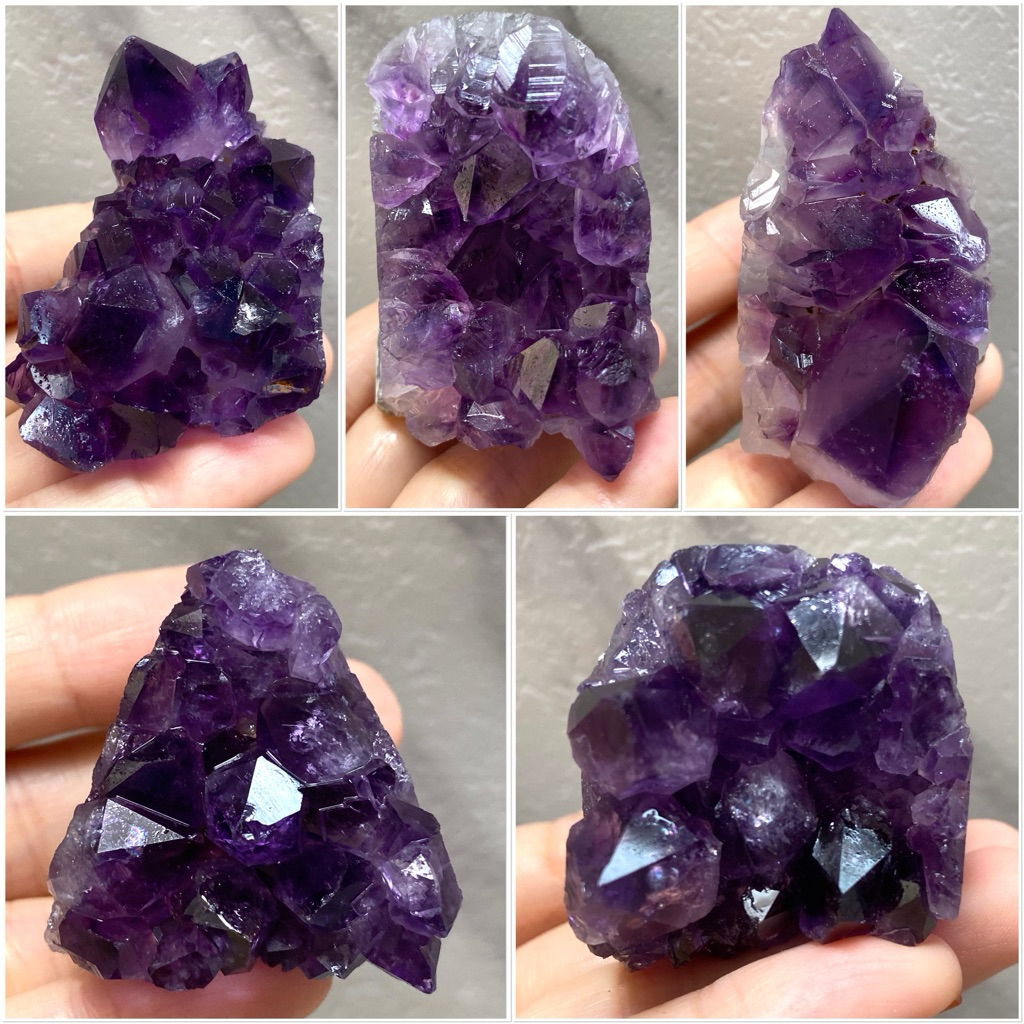 💜Amethyst (อเมทิสต์อุรุกวัย)💜 ✨  หินสีม่วงแห่งสติ สมาธิ และพลังจิตใจที่สงบนิ่ง🍃 ชิ้นน่ารัก ขนาดพกพา