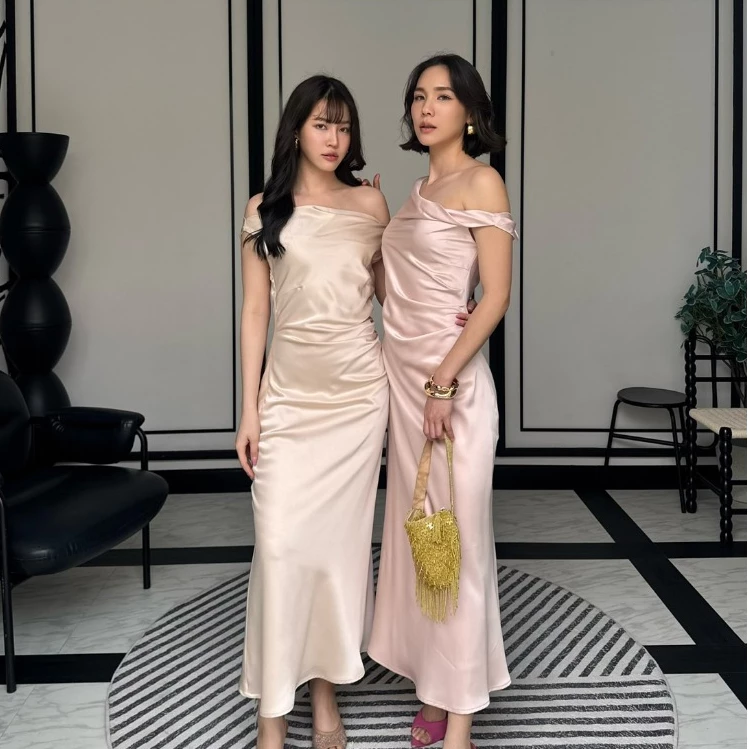 colourblockmatter - Tilly Satin Dress เดรสใส่ออกงาน เดรสซาติน มี 3 สี