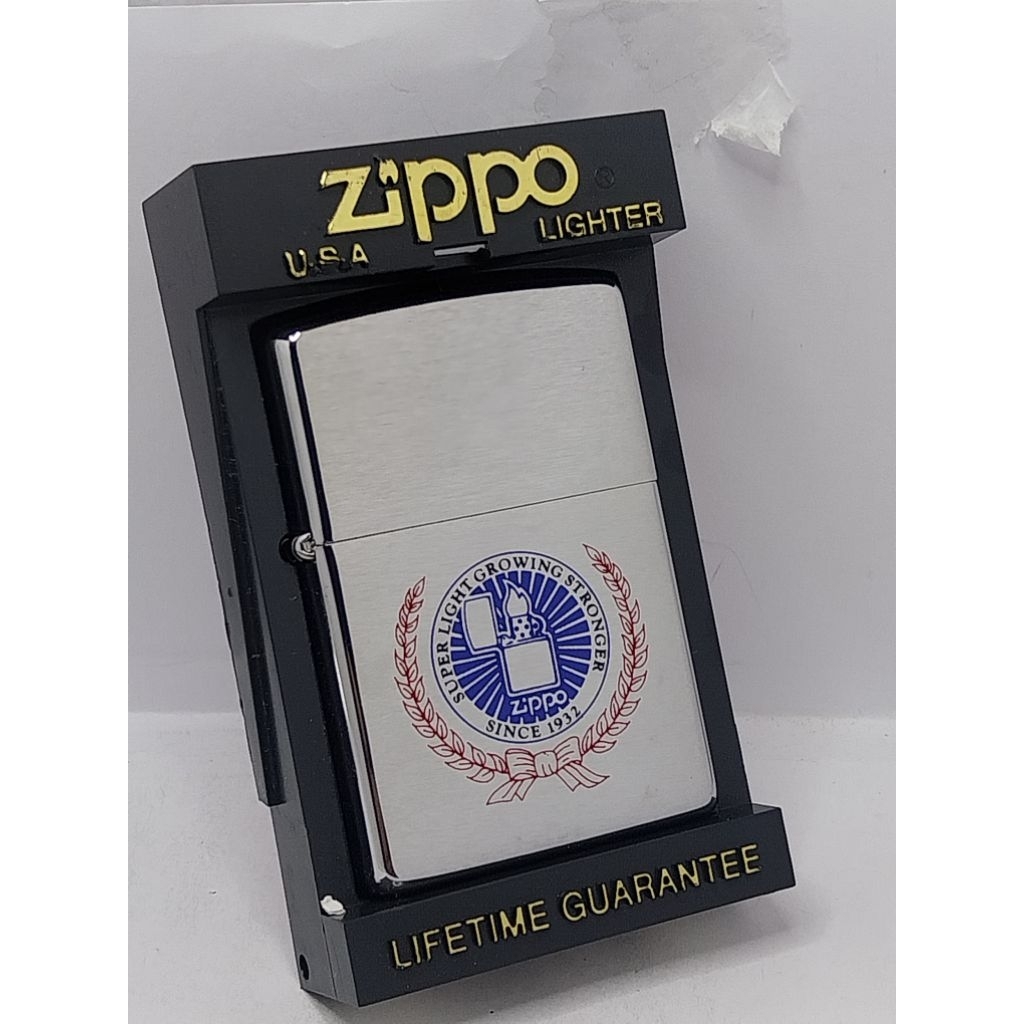 Zippo "50 Years and Glowing Stronger" ผลิตปี 1996  พร้อมกล่อง#สินค้าใหม่เก่าเก็บ  Zippo แท้100% Made