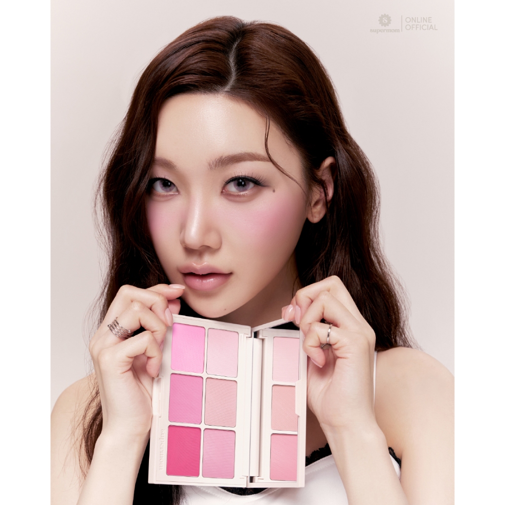 SUPERMOM l Cool Tone Blush Palette  พาเลตต์บลัช คูลโทน 6 สี ปริมาณ 3.5 กรัม(x6)