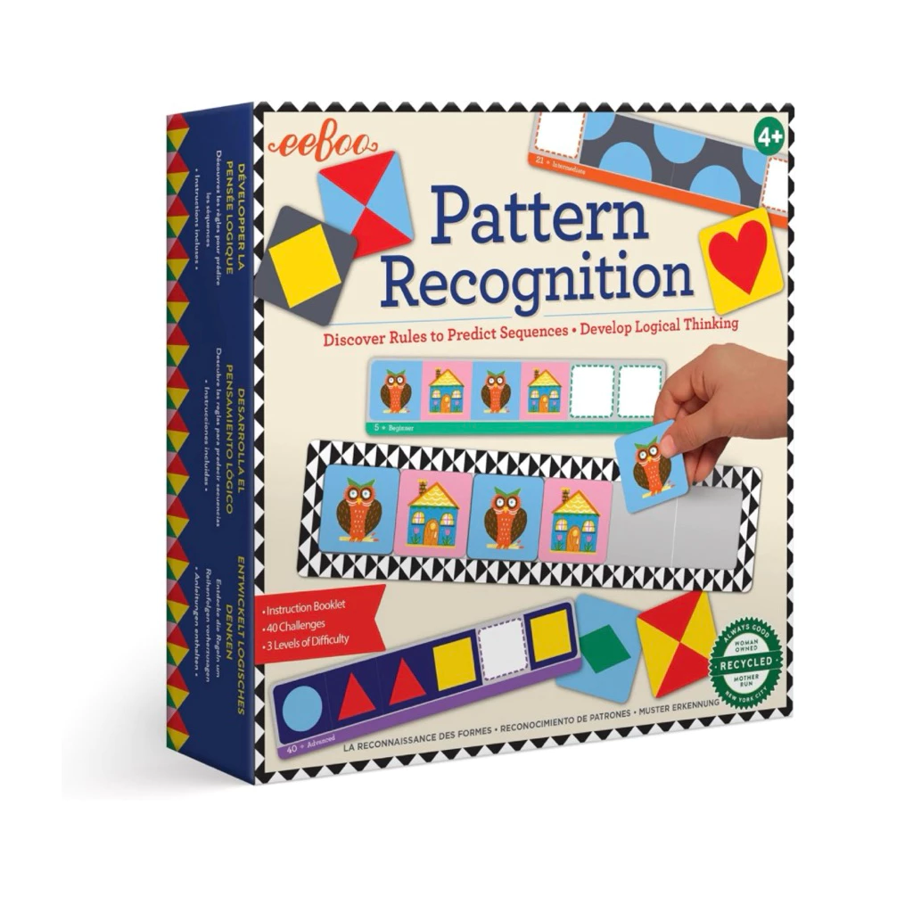 พร้อมส่ง📍eeBoo Pattern Recognition ฝึกการสังเกต อนุกรม การคิดเชิงตรรกะ เด็ก 4 ปีขึ้นไป