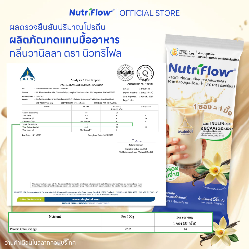 [เลือกกลิ่นได้ ] นิวทริโฟล 1 กล่อง อาหารทดแทนมื้ออาหาร ครบ 5 หมู่ พัฒนาสูตรโดย มหาวิทยาลัยมหิดล thumbnail 7
