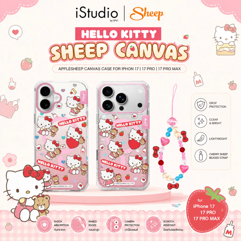 AppleSheep Canvas Phone Case - Hello Kitty Collection เคสสำหรับ iPhone 17 | 17 Pro | 17 Pro Max