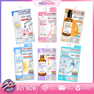 Clear Nose ครีมซอง เซรั่มซอง ยกกล่อง 6 ซอง ลดสิว ลดรอยสิว กันแดด ผิวแพ้ง่าย ครบทุกสูตร