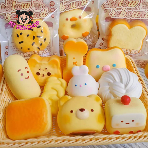 Squishy สกุชชี่รวมทุกแบบขนมปัง 🧡 งานเกรดดี สโล สวยจรงปก ของเล่นคลายเคลียด