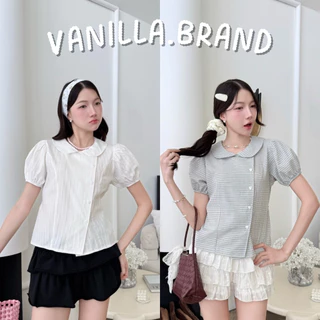 เสื้อคอบัว กระดุมเบี่ยง แต่งหัวใจ -ttm / VB0692