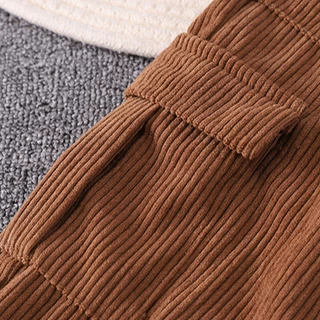 [Cotton LIfe]กางเกงลูกฟูกคาร์โก้เด็ก เอวยางยืด ทรงหลวม กางเกงประจำวันเด็กผู้ชายผู้หญิง หลายสี