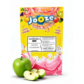 Jooze ผงแอปเปิ้ลเขียว Green Apple เครื่องดื่มสำเร็จรูป 350g ชงน้ำเย็นได้ 1 ถุงได้ 5-6 ลิตร ผงน้ำผลไม้ จูซ