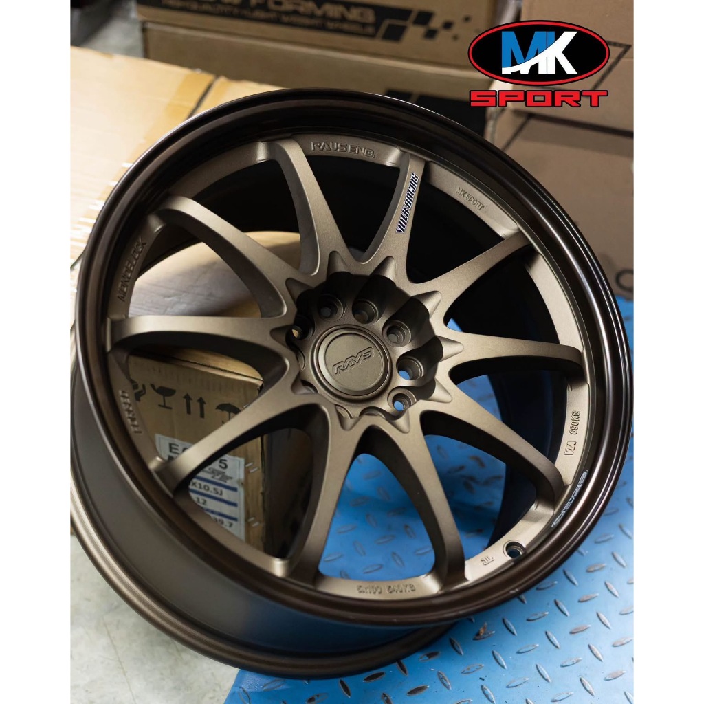 ล้อ MK SPORT รุ่น CE28SL ขอบ 18 กว้าง 8.5 นิ้ว ออฟ+35 5รู สีBR (น้ำตาล) ราคาต่อวง แถมจุ๊บลม