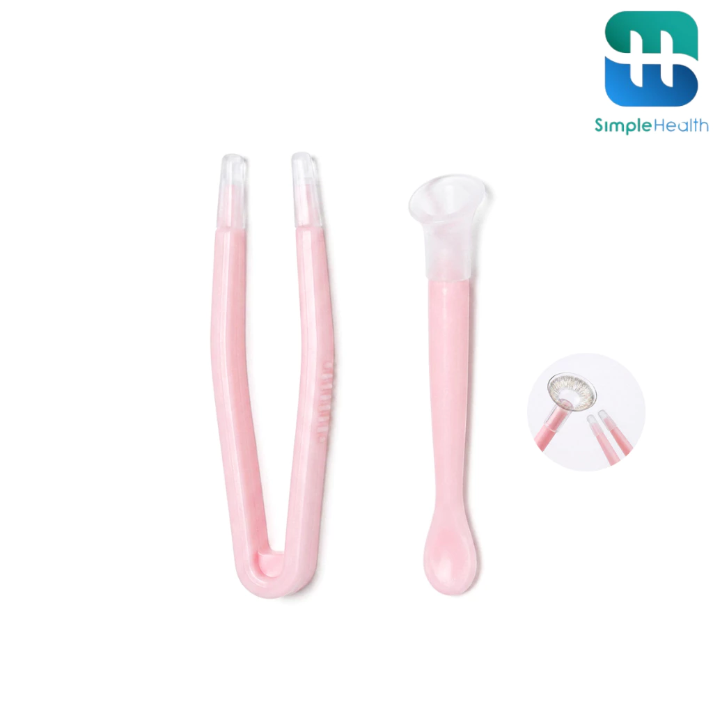 Simple Healthcare ที่คีบคอนแทค ที่คีบเลนส์ contact lens tools ใช้ซ้ําได้ พร้อมกล่องเก็บ แบบพกพา