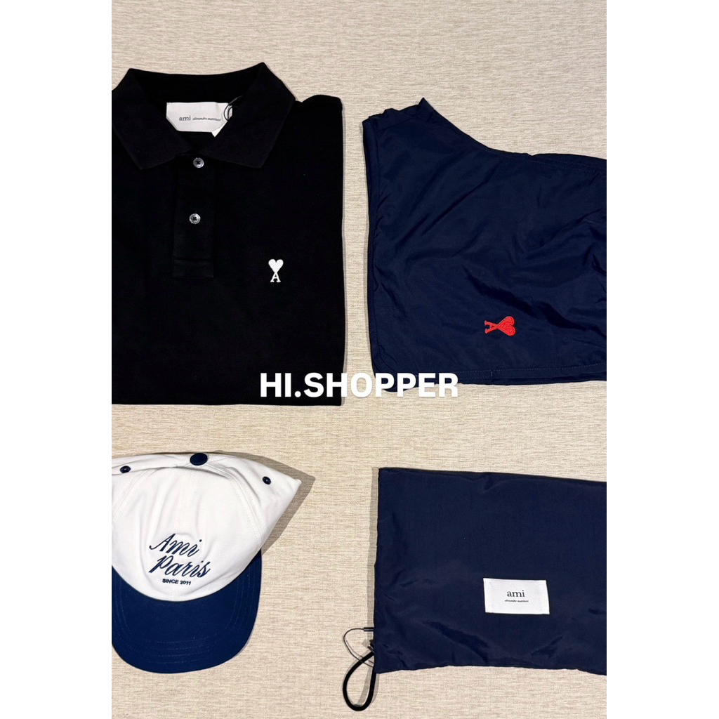เสื้อโปโล AMI PARIS POLO ของแท้ พร้อมส่ง แมสได้ ❌ไม่มีถุง