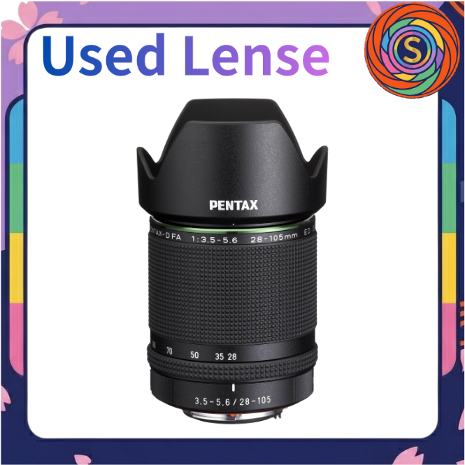 【Secondhand】PENTAX HD D FA 28-105mm F3.5-5.6 ED DC WR Standard Zoom Lens Pentax K Mount Full Frame D