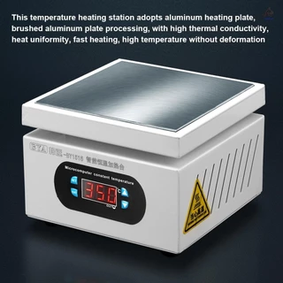 แผ่นทําความร้อนไฟฟ้า อลูมิเนียม 0-400℃ บอร์ดวงจรพิมพ์ หน้าจอ LCD สําหรับซ่อมแซมโทรศัพท์มือถือ BGA PTC Heating Plate