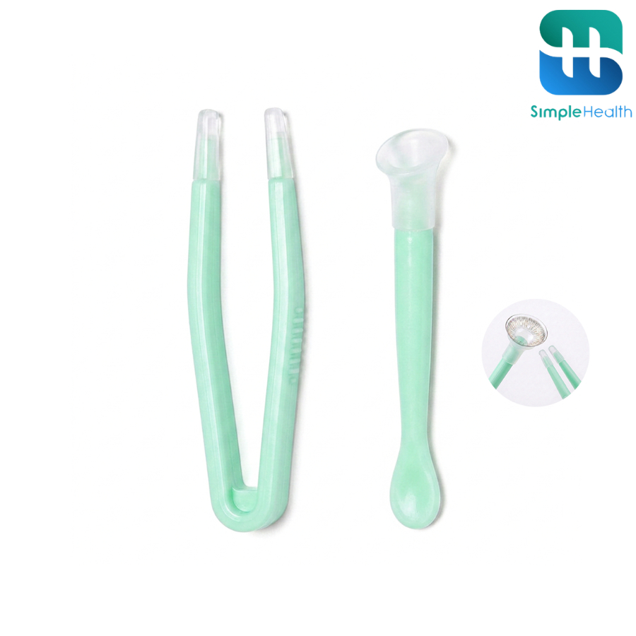 Simple Health คีบคอนแทคเลนส์พกพา คีบคอนแทคเลนส์แบบซิลิโคน contact lens tools ขนาดเล็ก พกพาสะดวก ใช้งานง่าย