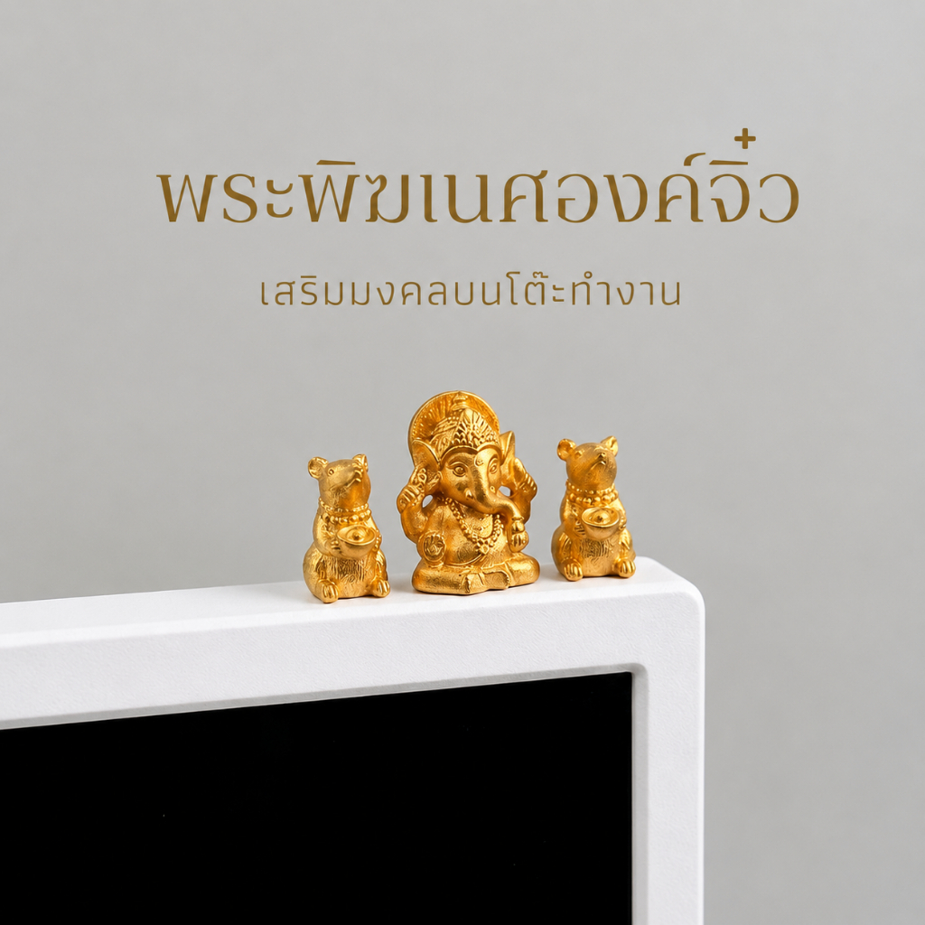 WY-0112 พระพิฆเนศจำลอง ตัวเล็ก งานสวย บรรจุในถุงใส แพ็กแยกชิ้นในถุงใส ป้องกันรอยระหว่างขนส่ง