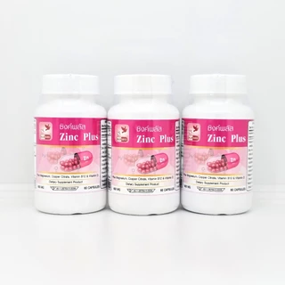 ซิงค์ พลัส Zinc Plus ตรา บลูเบิร์ด ขนาด 600 มิลลิกรัม 60 แคปซูล