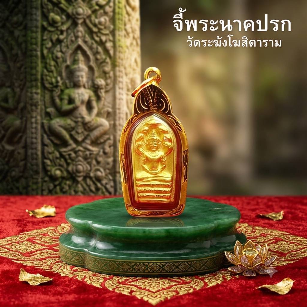 จี้พระนาคปรก วัดระฆัง ปี39 เลี่ยมทองแท้75
