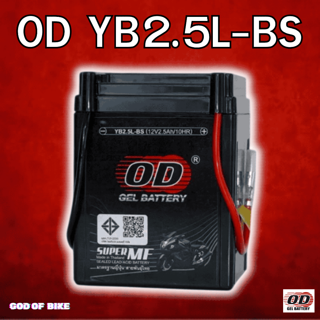 แบตเตอรี่แห้ง OD Battery YB2.5L (12V 2.5A)