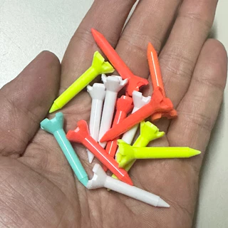 Professional Golf Tee 4 cm [20/50/100ชิ้น] ทีวางลูกกอล์ฟ แบบสั้น 4 ซม. สีขาว/คละสีนีออน