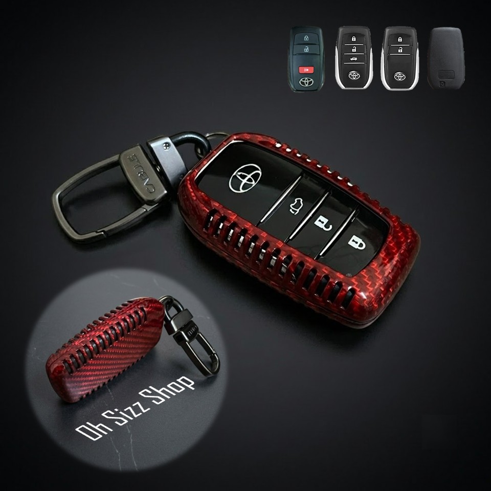 เคสรีโมทรถ Toyota bZ4X  Travo Over Land  2026   Majesty คาร์บอนไฟเบอร์แท้ T-Carbon Air Vent Design (