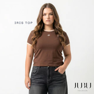 JUBUFASHION เสื้อยืดคอกลมทูโทน เสื้อสาวอวบ T-Shirt ผ้ายูนิโคล ไซส์L/XL อก35-44นิ้ว ส่งด่วน#606