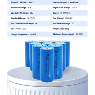 แบตเตอรี่ ลิเธียมฟอสเฟส MBLL 32700 (32650) Lifepo4 3.2V 6000mah battery ของใหม่มือ1แบตเตอรี่รถยนต์ไฟฟ้า ถ่านชาร์จ