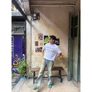 Mushroom.store เสื้อ Boxy ลาย Archive bangkok 1990