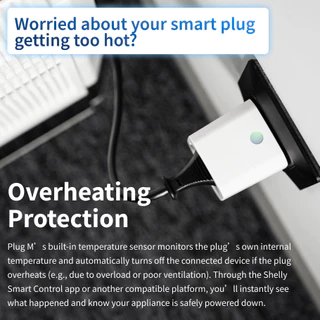 Shelly Plug M Gen3 ปลั๊กไฟอัจฉริยะ WiFi Matter Smart Plug 16A วัดการใช้ไฟฟ้า Bluetooth รองรับ Alexa Home Assistant