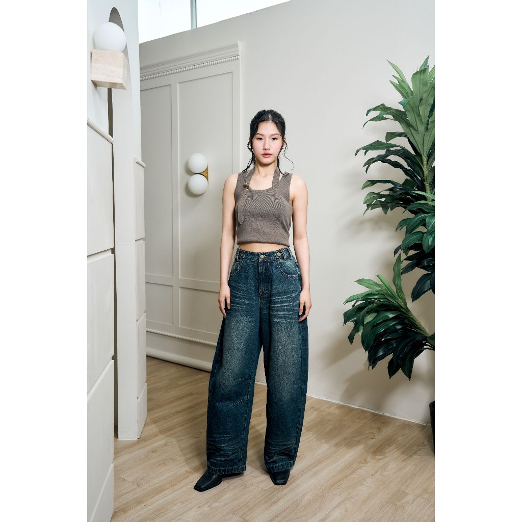 Niyom Jeans collection After The Rain : รุ่น BL004 กางเกงยีนส์ Unisex ทรงบอลลูน