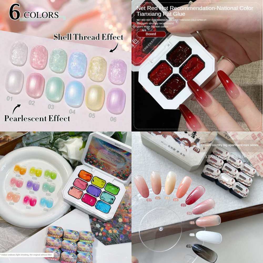 กาว Ennissi 4/6/9 สี National Beauty Red Pat Glue กาวถ่ายโอนแผ่นเหล็กใหม่ กาวทาสีแบบไล่ระดับความอิ่มตัวสูง