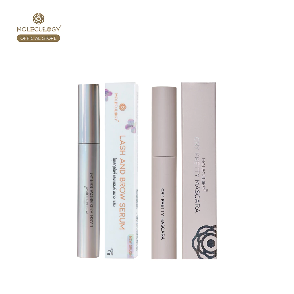 Moleculogy [Set 2 ชิ้น] Cry Pretty Mascara (8g) + Lash & Brow Serum (9g)