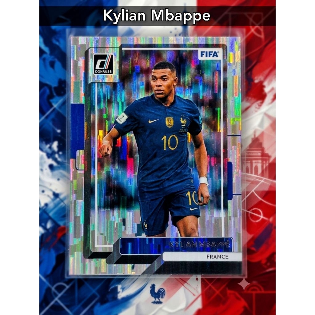 การ์ดฟุตบอล 2022-23 Panini Donruss Soccer FIFA Kylian Mbappe Silver  Foil #51 France